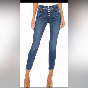 Veronica Beard Debbie High Rise Skinny Button fly jeans Powdered Ocean wash sz30